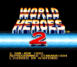 World Heroes 2 Title Screen